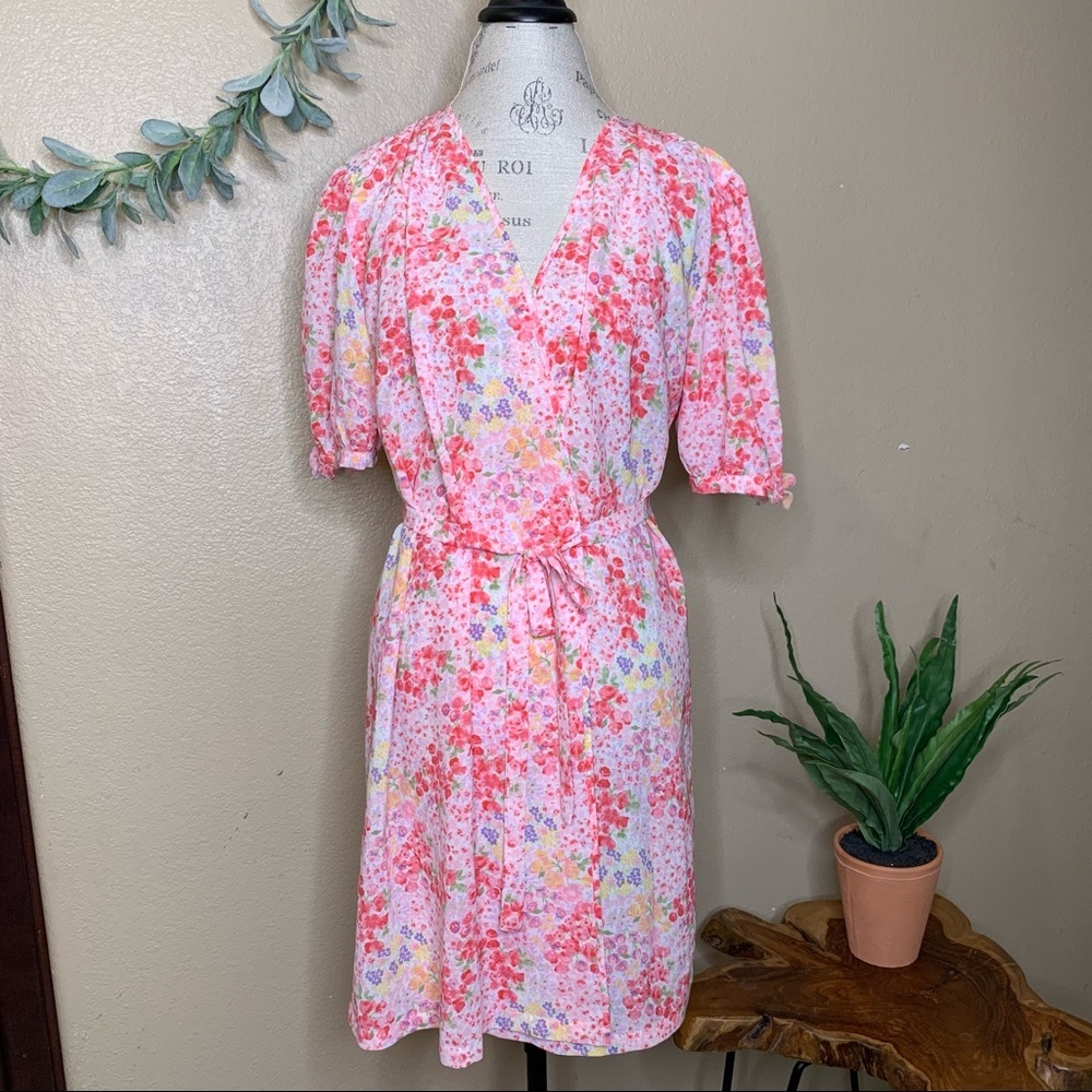 Oscar de la Renta ~ Vintage Pink Floral Robe